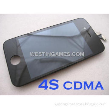 LCD Display + Touch Screen Digitizer Glass Frame Assembly for Apple iPhone 4S CDMA - Black